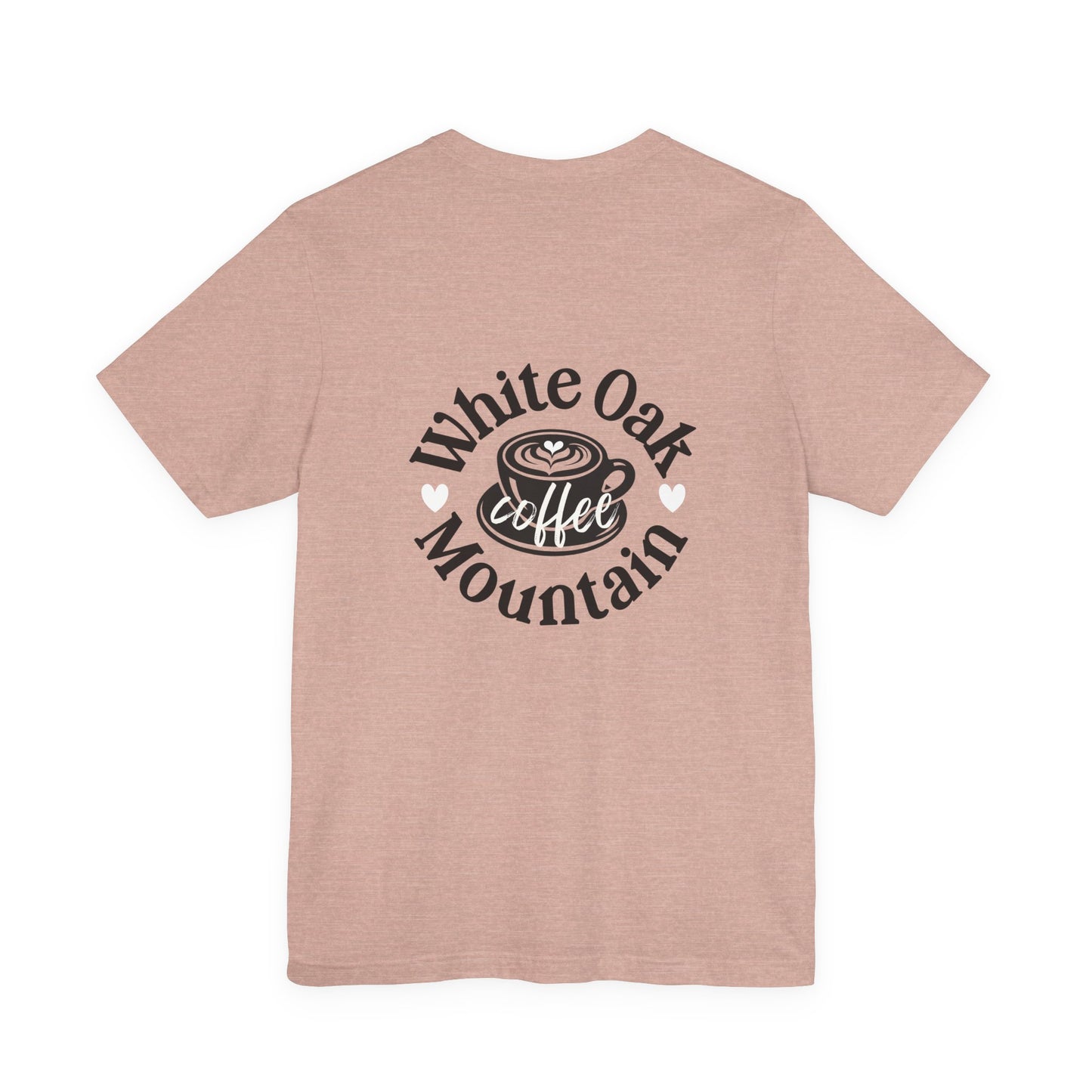 Heather Prism Peach Make A Great Day Tee Back - White Oak Mountain Coffee Roaster