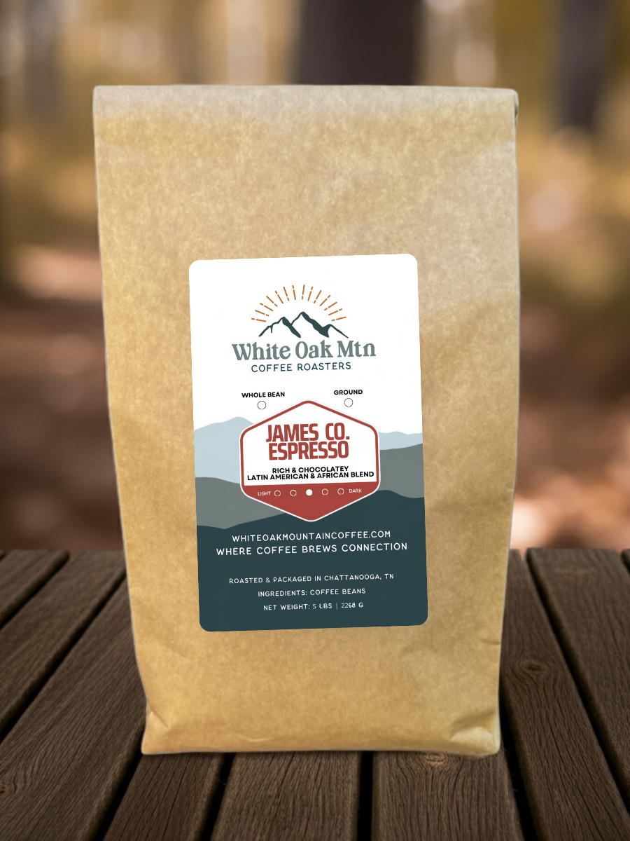 James Co. Espresso Med Roast 5lb bag - White Oak Mountain Coffee Roasters