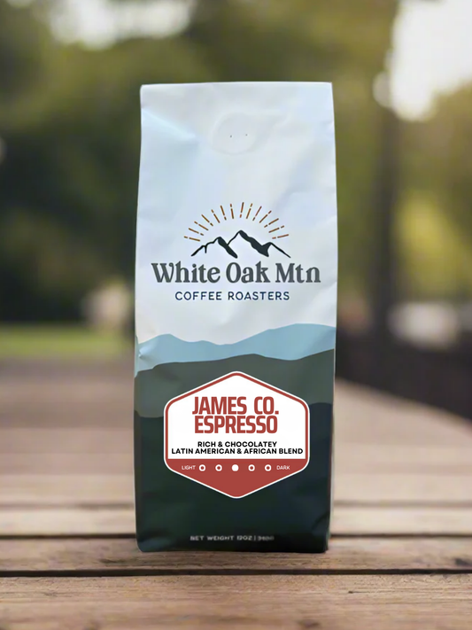 James Co. Espresso Medium Roast 10oz bag - White Oak Mountain Coffee Roasters