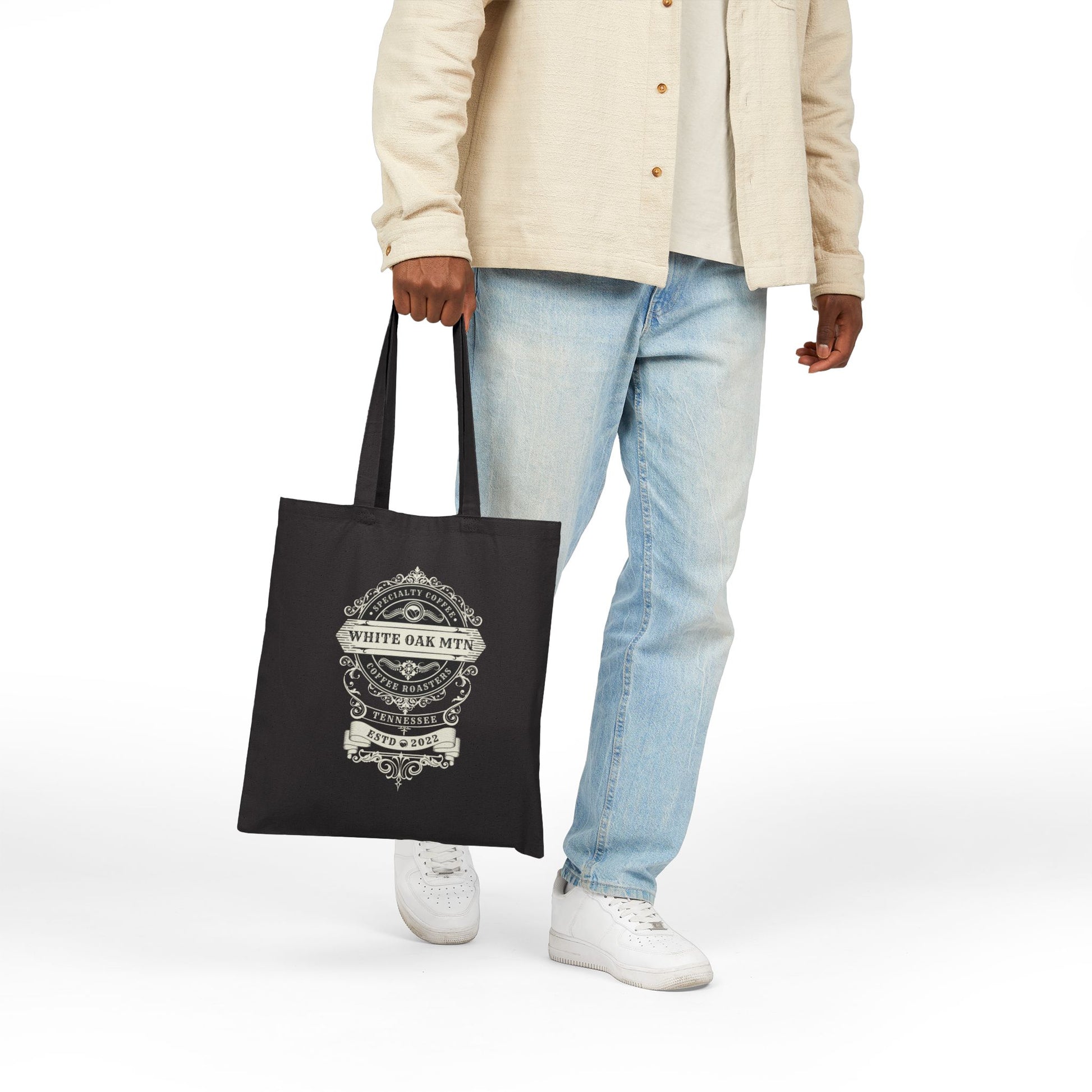 Roaster's Reserve Canvas Tote Model - White Oak Mountain Coffee Roasters