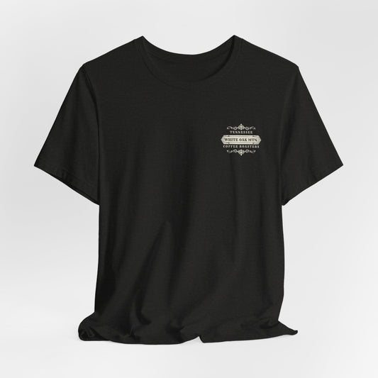 Roaster's Reserve Tee Front - Whote Oak Mountain Coffee Roasters