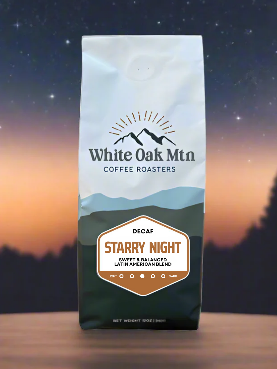 Starry Night Decaf 10oz bag- White Oak Mountain Coffee Roasters