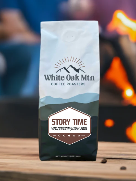 Story Time Medium Roast 10oz bag - White Oak Mountain Coffee Roasters
