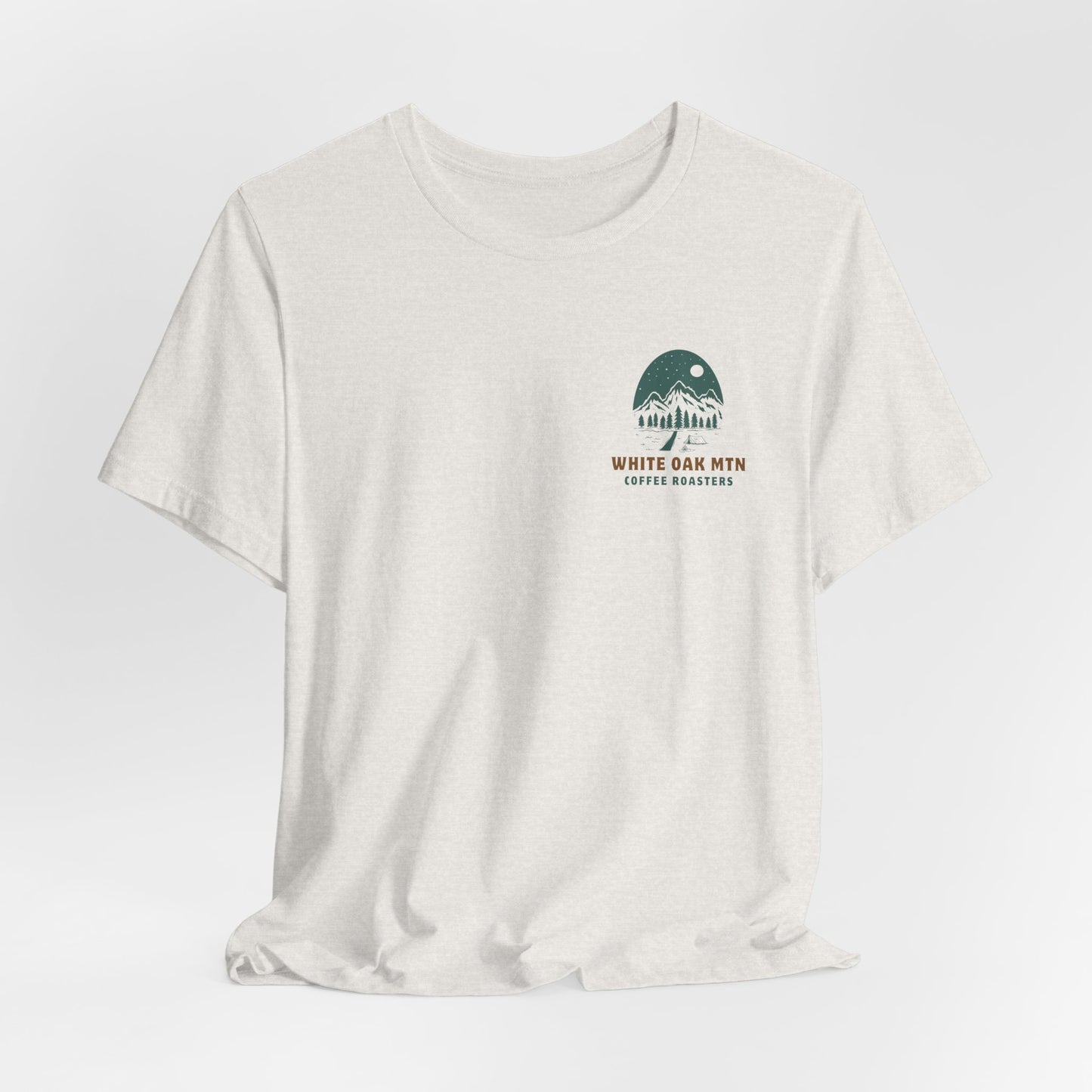 Trailside Campfire Tee Front- White Oak Mountain Coffee Roasters