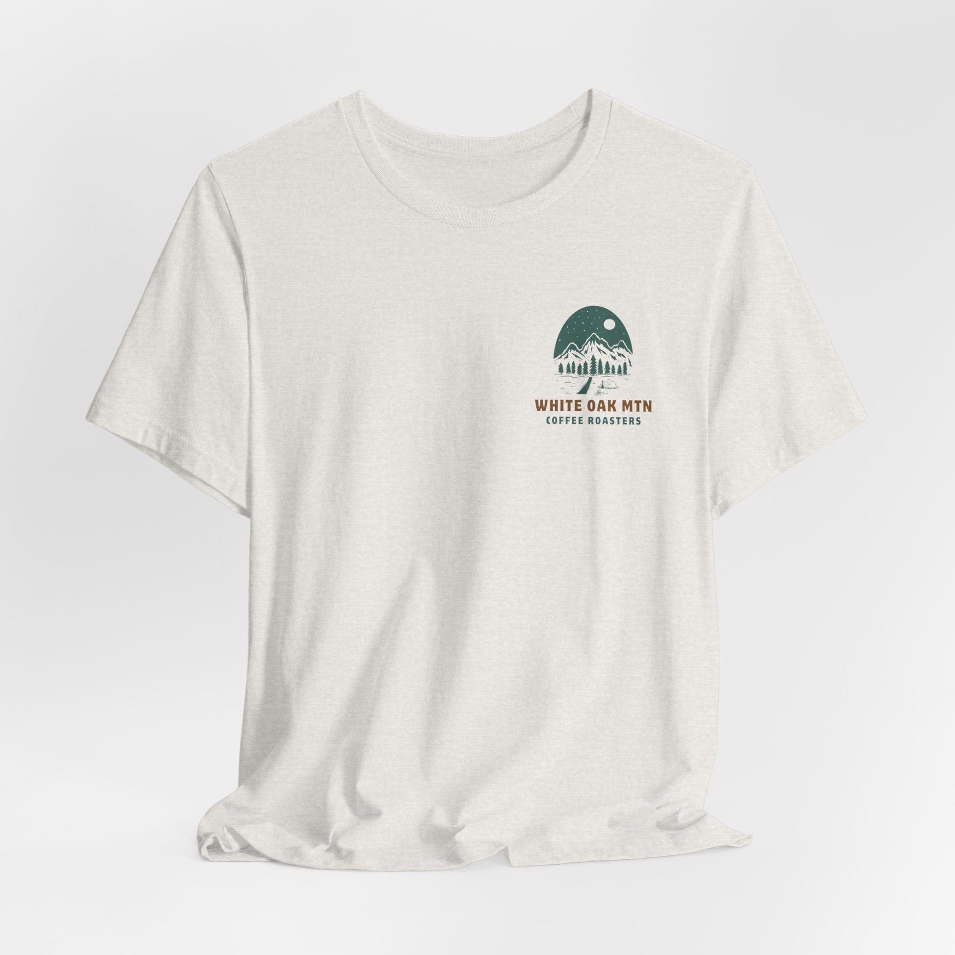 Trailside Campfire Tee Front- White Oak Mountain Coffee Roasters