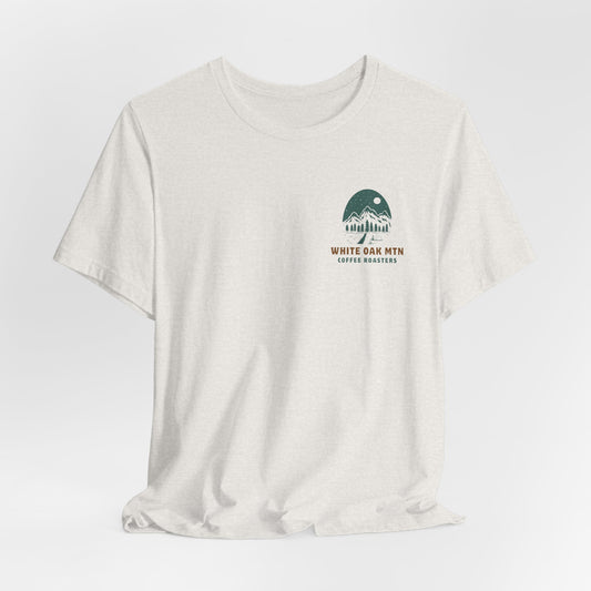 Trailside Campfire Tee Front- White Oak Mountain Coffee Roasters