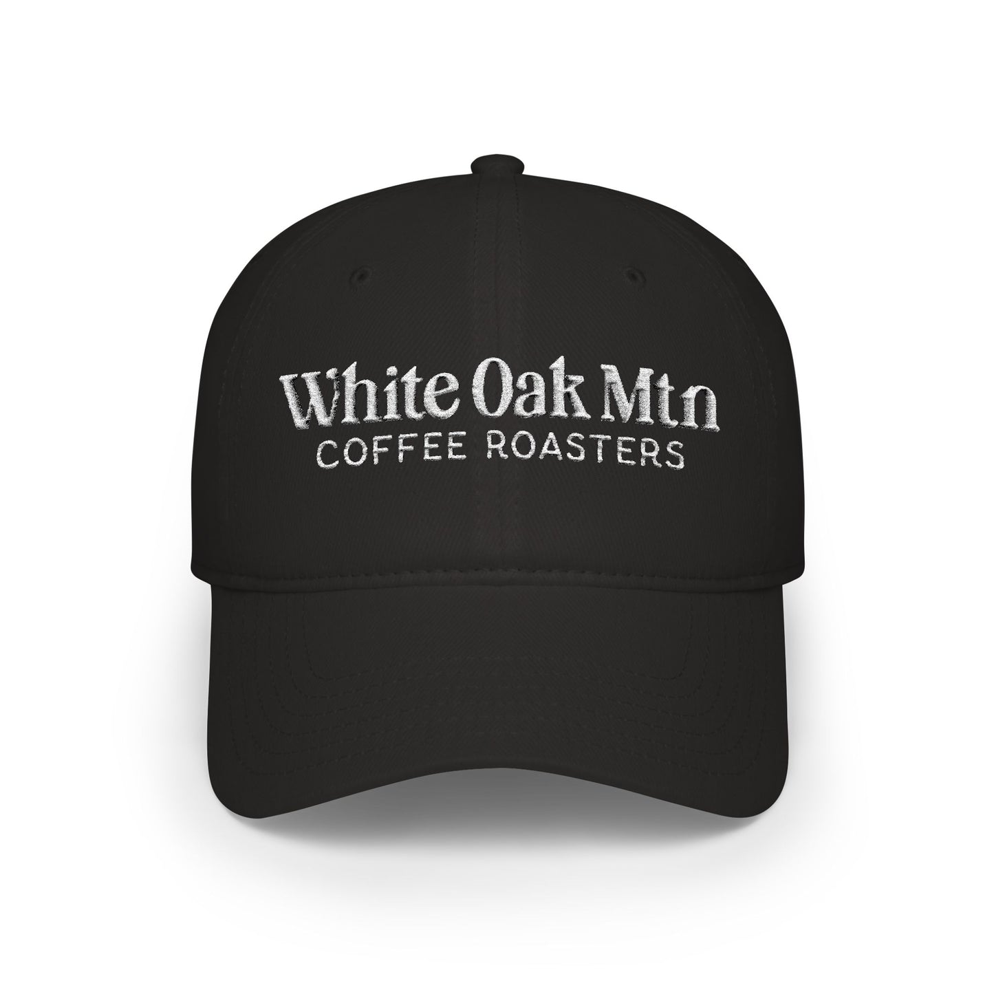 WOM Logo Ball Cap Black - White Oak Mountain Coffee Roaster