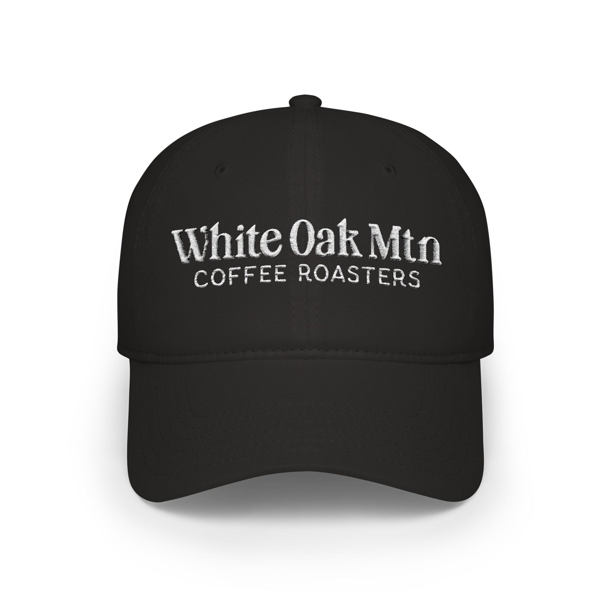 WOM Logo Ball Cap Black - White Oak Mountain Coffee Roaster