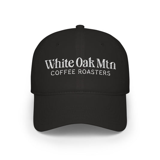 WOM Logo Ball Cap Black - White Oak Mountain Coffee Roaster