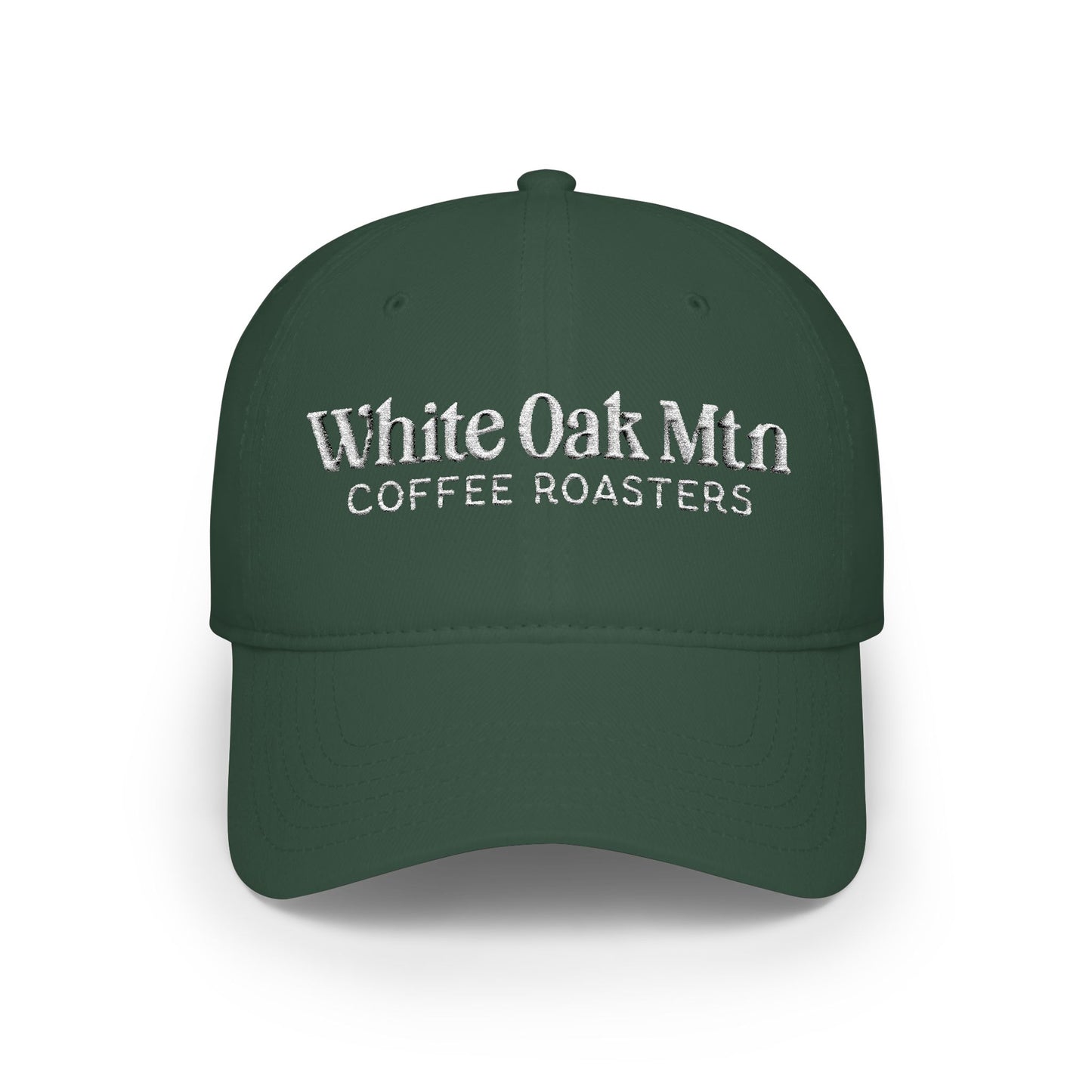WOM Logo Ball Cap Green - White Oak Mountain Coffee Roaster