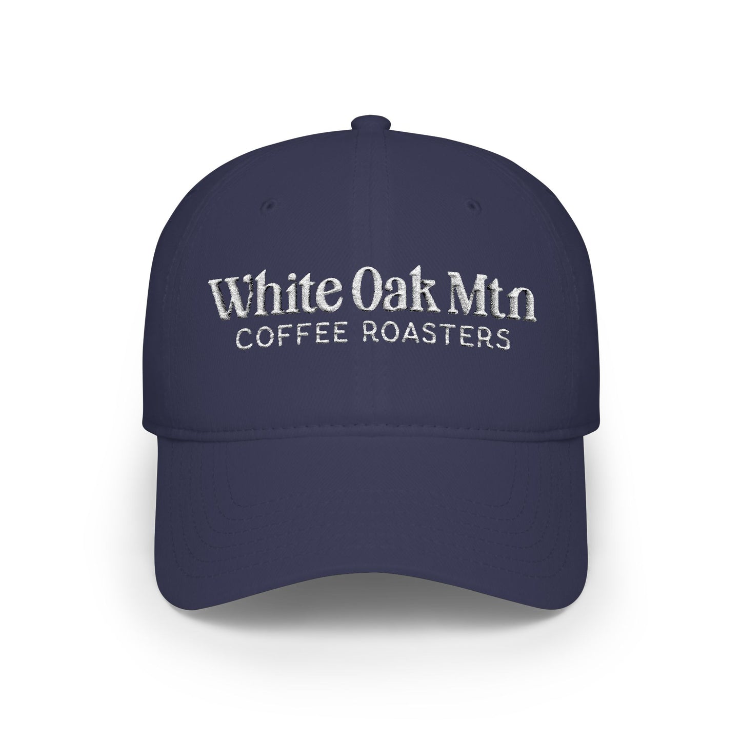 WOM Logo Ball Cap Navy - White Oak Mountain Coffee Roaster
