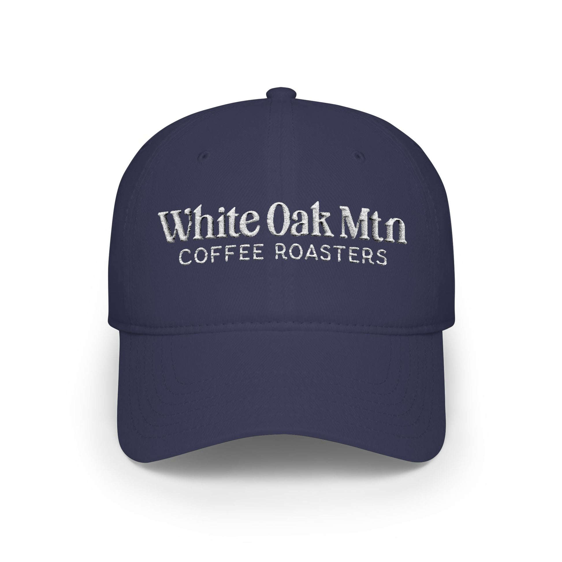 WOM Logo Ball Cap Navy - White Oak Mountain Coffee Roaster